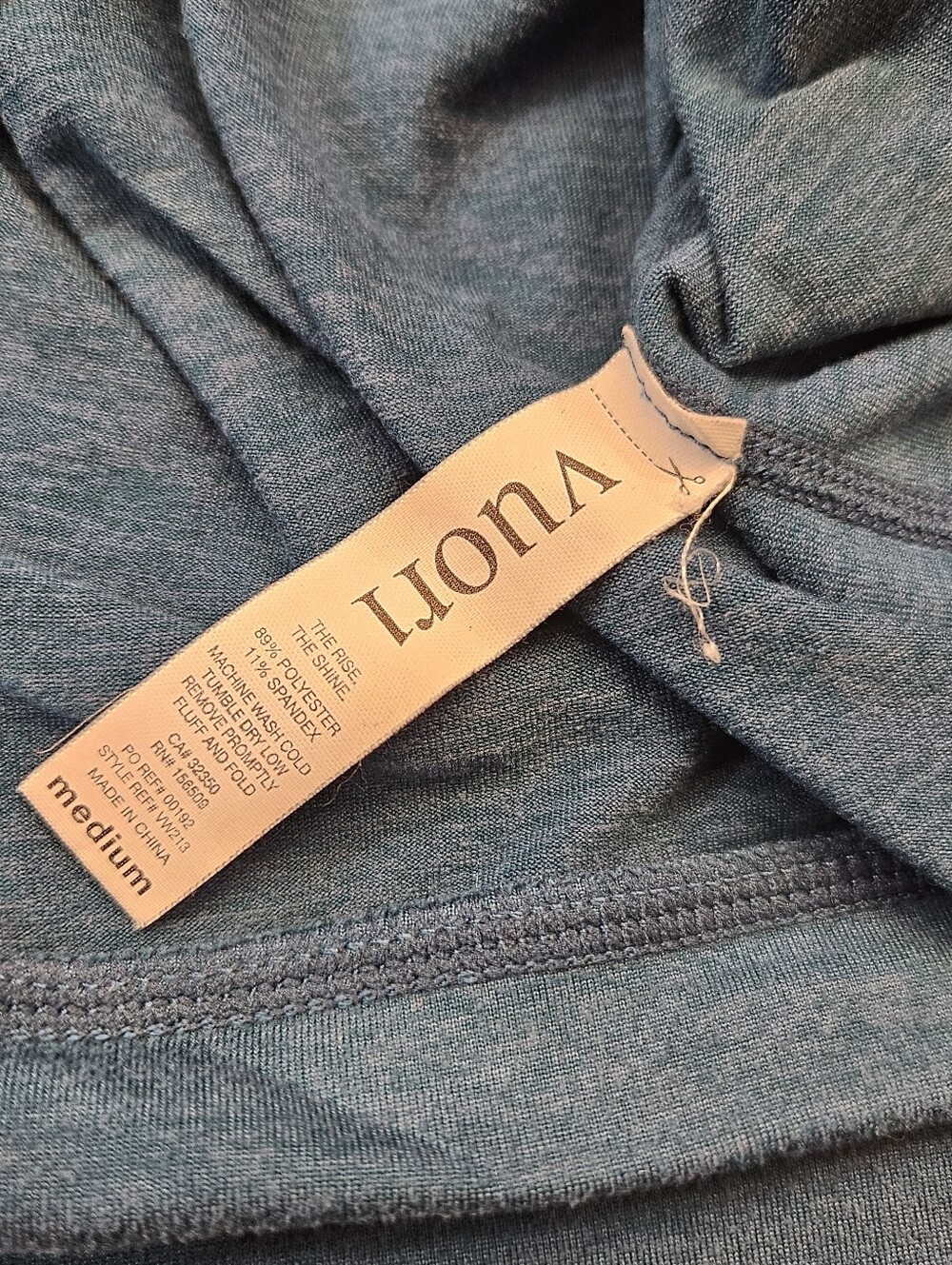 Vuori Strato Tech Hoodie Performance Lightweight Stretch Blue Green V1019 Medium - Picture 9 of 10